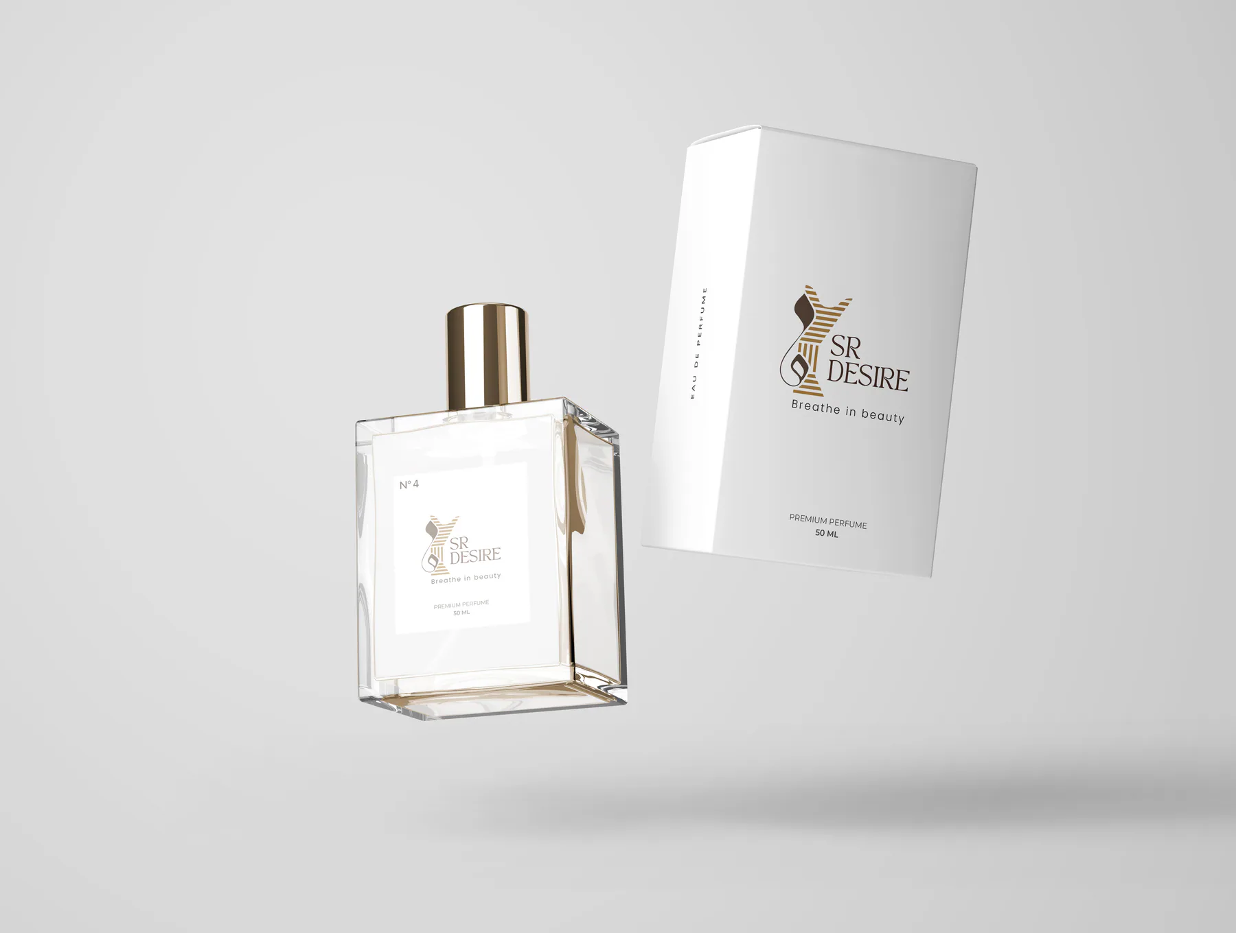 Sr Desire — Floating Perfume Mockup